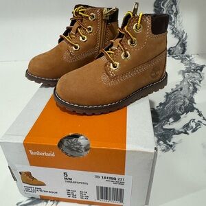 Timberland Kids Wheat Brown Lace-Up Waterproof Boot